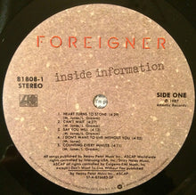 Load image into Gallery viewer, Foreigner : Inside Information (LP, Album, SP;)