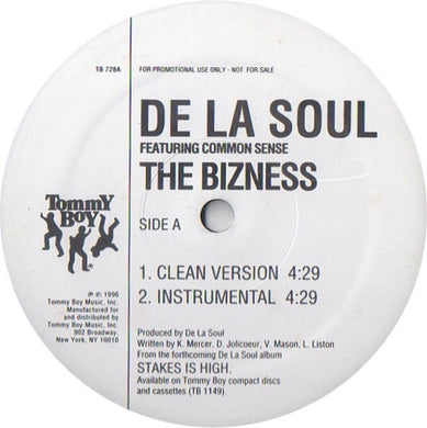 De La Soul Featuring Common Sense* : The Bizness (12