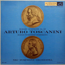 Load image into Gallery viewer, Mozart* / Haydn* - Arturo Toscanini, NBC Symphony Orchestra : Mozart Symphony No. 40 / Haydn "Surprise" Symphony (LP, Mono)