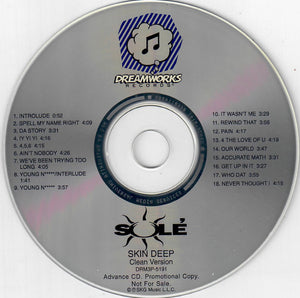 Solé : Skin Deep (Clean Version) (CD, Advance, Album, Promo, Cle)