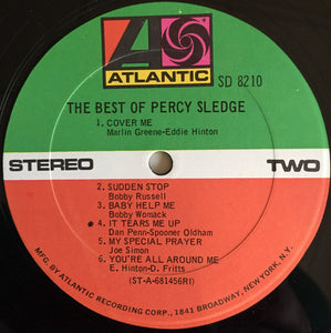 Percy Sledge : The Best Of Percy Sledge (LP, Comp, RI )