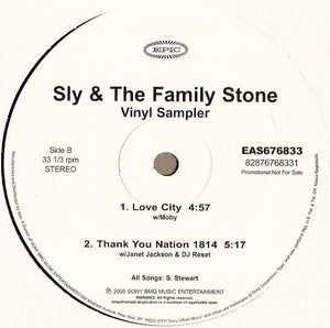 Sly & The Family Stone : Vinyl Sampler (12", Promo, Smplr)