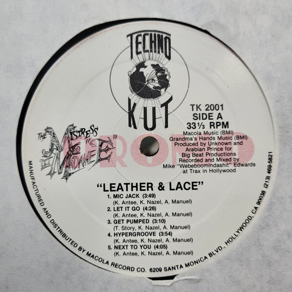 The Mistress & D.J. Madame E : Leather & Lace (LP, Album, Promo)