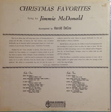 Load image into Gallery viewer, Jimmie McDonald Accompanied By Harold DeCou : Christmas Favorites (LP, Album)