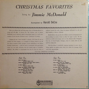 Jimmie McDonald Accompanied By Harold DeCou : Christmas Favorites (LP, Album)