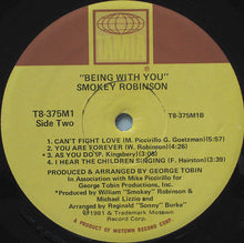 Load image into Gallery viewer, Smokey Robinson : Being With You (LP, Album)