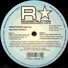 Load image into Gallery viewer, Modu Presents Innervision (4) Featuring Melonie Daniels : Don&#39;t You Ever Give Up (12&quot;)