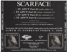 Load image into Gallery viewer, Scarface (3) : It Ain&#39;t Part II (CD, Single, Promo)