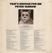 Load image into Gallery viewer, Peter Yarrow : That's Enough For Me (LP, Album, Promo, Gat)