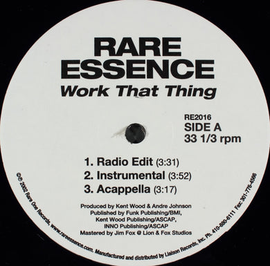 Rare Essence : Work That Thing (12