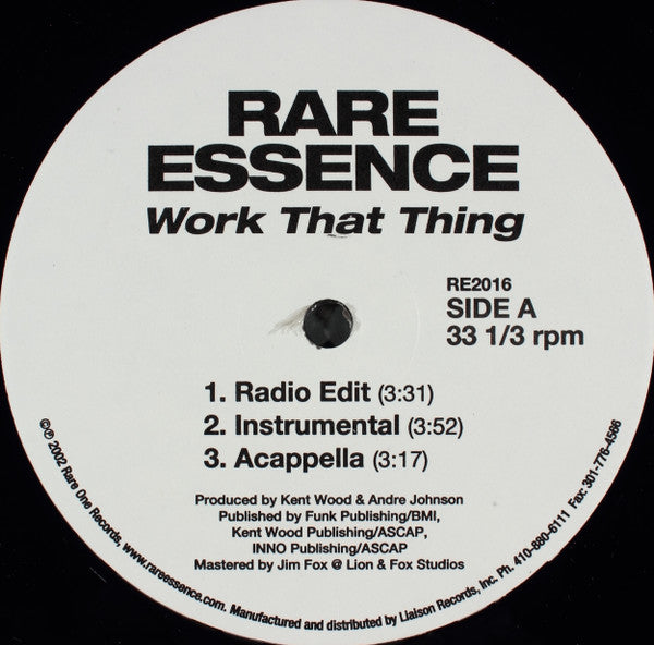 Rare Essence : Work That Thing (12
