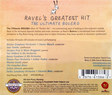 Load image into Gallery viewer, Various : Ravel&#39;s Greatest Hit - The Ultimate Bolero (CD, Comp, Mono)