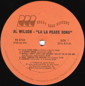 Al Wilson : La La Peace Song (LP, Album, Bes)