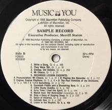 Load image into Gallery viewer, Various : Music And You - Sample Record Grade K-6 (LP, Album)