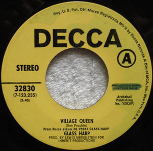 Glass Harp : Village Queen (7", Single, Promo)
