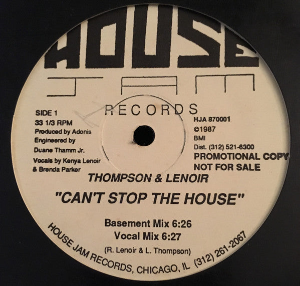 Thompson & Lenoir : Can't Stop The House (12