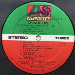 Spinners : Spinners Live! (2xLP, Album, PR )