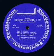 Load image into Gallery viewer, Mozart*, Czech Chamber Orchestra, Josef Vlach : Eine Kleine Nachtmusik - Divertimento In D Major - Adagio And Fugue In C Major (LP, Mono)