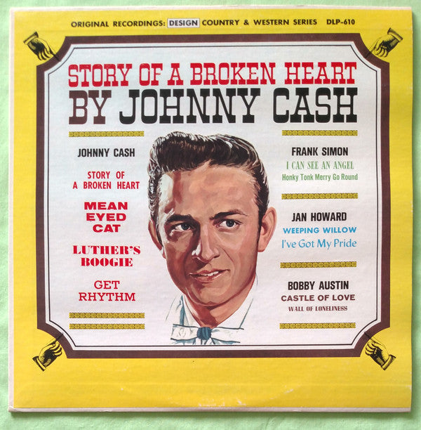 Johnny Cash Plus Frank Simon And Jan Howard And Bobby Austin : Story Of A Broken Heart (LP, Comp, Mono)