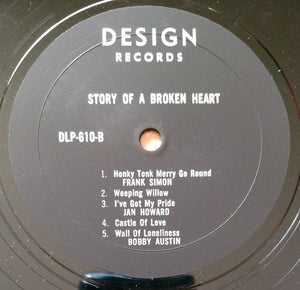 Johnny Cash Plus Frank Simon And Jan Howard And Bobby Austin : Story Of A Broken Heart (LP, Comp, Mono)