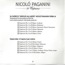 Load image into Gallery viewer, Paganini* – Eliot Fisk : 24 Caprices (CD, Album)