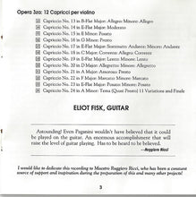 Load image into Gallery viewer, Paganini* – Eliot Fisk : 24 Caprices (CD, Album)