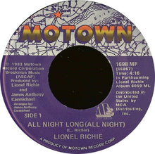 Load image into Gallery viewer, Lionel Richie : All Night Long (All Night) / Wandering Stranger (7&quot;, Single)