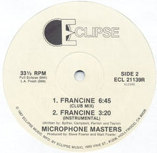 Load image into Gallery viewer, Microphone Masters : Too Cold Chillin&#39; / Francine (12&quot;)