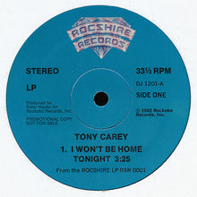 Load image into Gallery viewer, Tony Carey : I Won&#39;t Be Home Tonight (12&quot;, Promo)