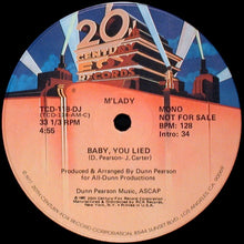 Load image into Gallery viewer, M&#39;Lady : Baby, You Lied (12&quot;, Mono, Promo)