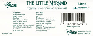 Alan Menken, Howard Ashman : The Little Mermaid (Original Motion Picture Soundtrack) (Cass, Album, Dol)