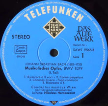 Load image into Gallery viewer, Johann Sebastian Bach – Concentus Musicus Wien : Musikalisches Opfer Auf Originalinstrumenten (LP)