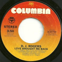 Load image into Gallery viewer, D. J. Rogers : Love Brought Me Back (7&quot;, Styrene)