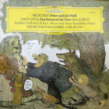 Load image into Gallery viewer, Sergei Prokofiev · Camille Saint-Saëns · Loriot · Karlheinz Böhm · Alfons &amp; Aloys Kontarsky · Wiener Philharmoniker · Karl Böhm : Prokofieff: Peter Und Der Wolf / Saint-Saëns: Der Karneval Der Tiere (LP, Album, Gat)