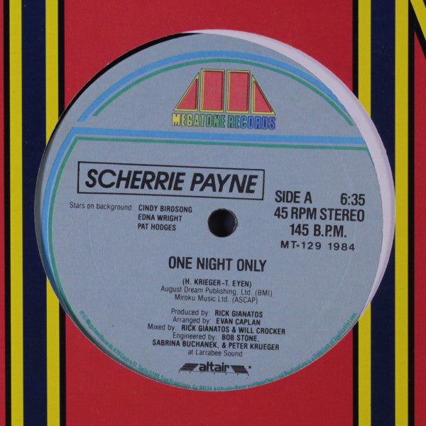 Scherrie Payne : One Night Only (12