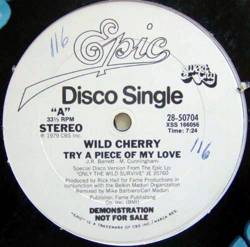 Wild Cherry : Try A Piece Of My Love / Don't Wait Too Long (12
