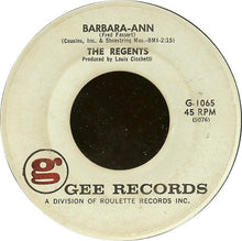 Load image into Gallery viewer, The Regents (2) : Barbara-Ann (7", Single)