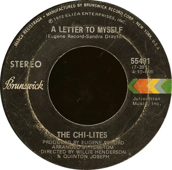 The Chi-Lites : A Letter To Myself  (7