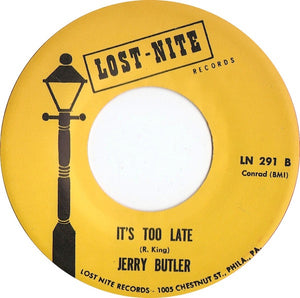 Jerry Butler : Make It Easy On Yourself / It's Too Late (7", Single, RE, Red)