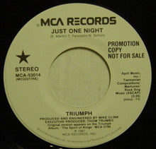 Load image into Gallery viewer, Triumph (2) : Just One Night (7", Single, Promo)