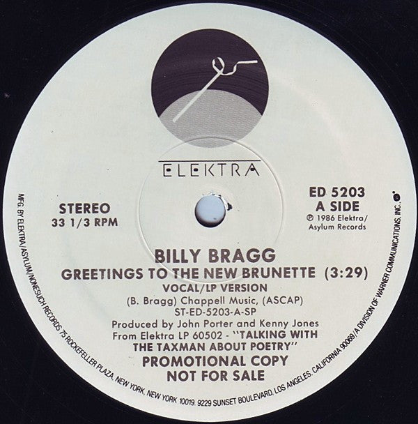 Billy Bragg : Greetings To The New Brunette (12