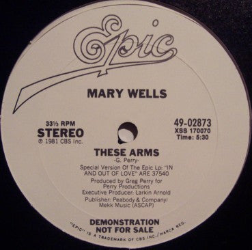 Mary Wells : These Arms (12