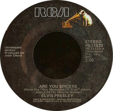 Load image into Gallery viewer, Elvis Presley : Are You Sincere / Solitaire (7", Single, RE)