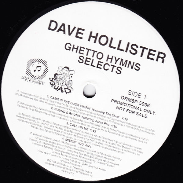 Dave Hollister : Ghetto Hymns Selects (LP, Promo)