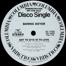 Load image into Gallery viewer, Bonnie Boyer : Got To Give In To Love (12&quot;, Single, Promo)