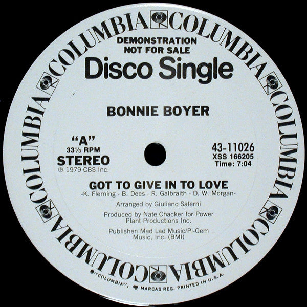 Bonnie Boyer : Got To Give In To Love (12