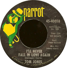 Load image into Gallery viewer, Tom Jones : I'll Never Fall In Love Again / Once Upon A Time (7")