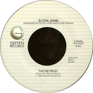 Elton John : I Guess That's Why They Call It The Blues (7", Single)