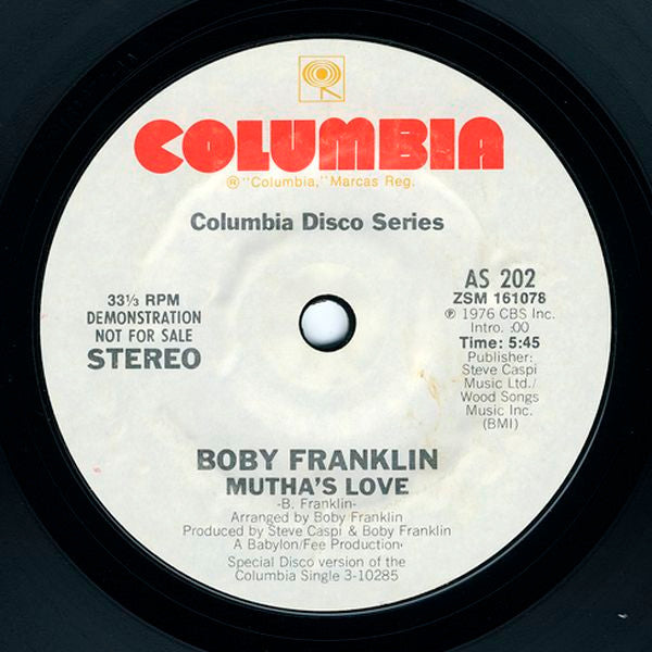 Boby Franklin : Mutha's Love (7