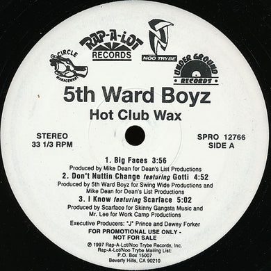 5th Ward Boyz : Hot Club Wax (12
